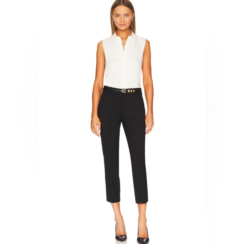 NWOT REVOLVE- Theory Treeca 2 Traceable Wool Black Crop Pants Women’s 10